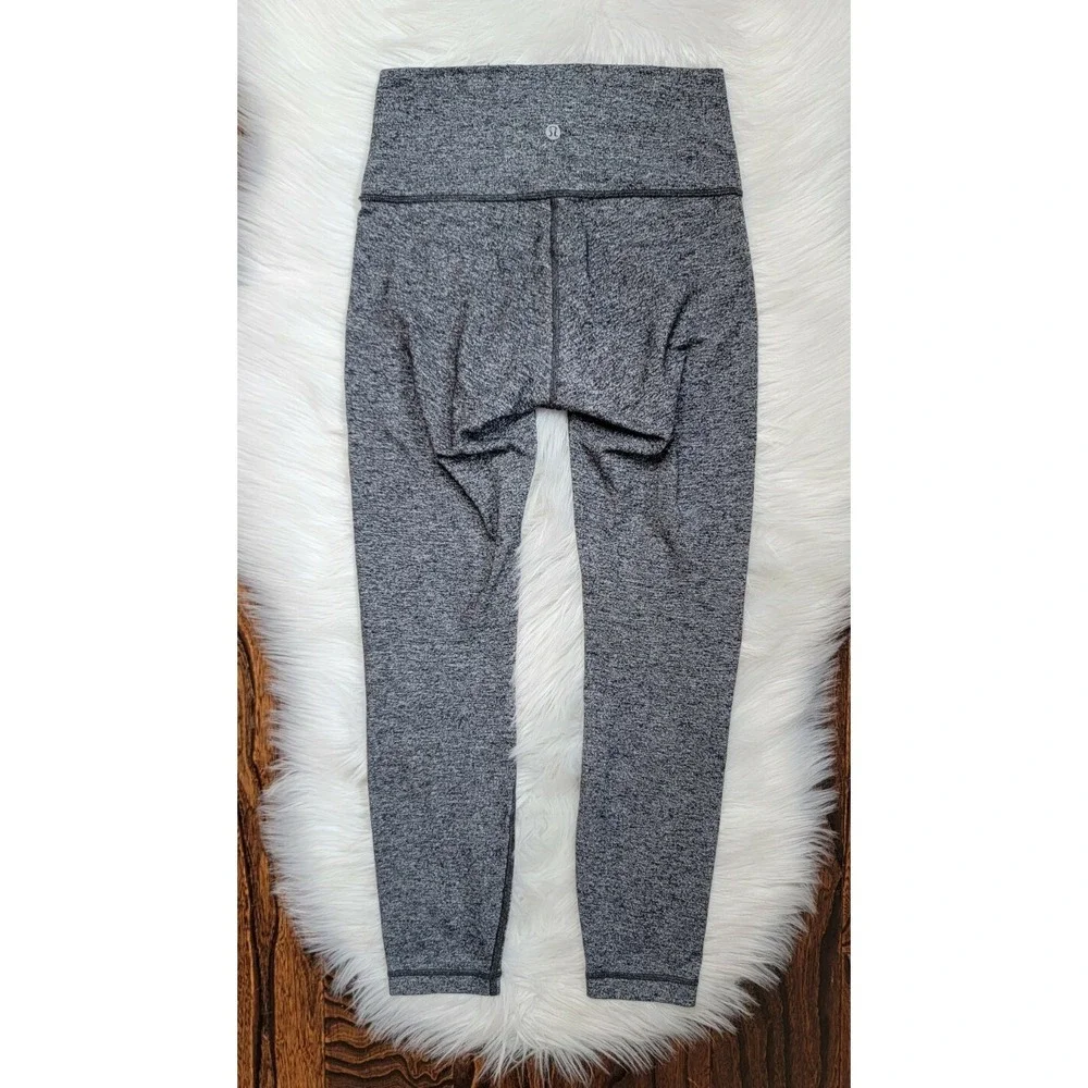 Lululemon High Rise Wunder Under Leggings Women's Size 6 Heather Gray 25